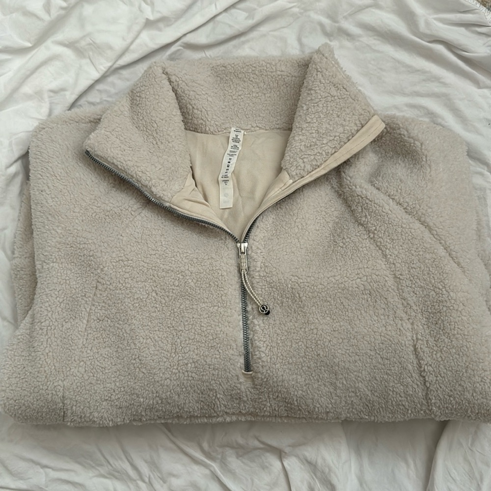 Lululemon long Scuba Oversized Fleece Funnel-Neck Half zip